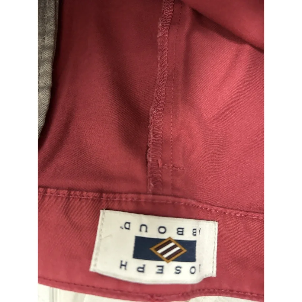 Joseph Abboud Men's Shorts 44 Faded Red Khaki Hemmed Khaki Chino Stretch #2736